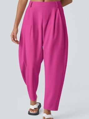 Brand New HALARA Mid Rise Pocket Barrel Leg Baggy Work Pants